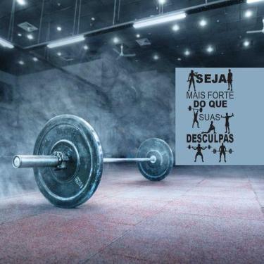 Imagem de  Adesivo De Parede Decorativo Motivacional Academia - DEKAL DECOR