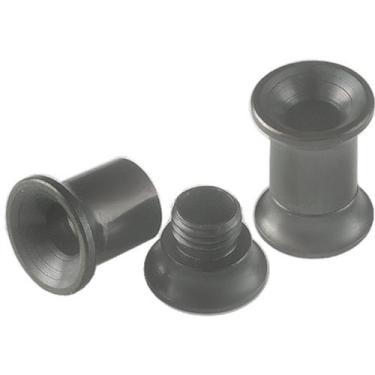 Imagem de bodyjewellery 6G 6 Gauge Black PVD revestido de aco duplo alargamento interno roscado plugue de tunel AFCI Esticadores de orelha de alongamento perfurantes 2 unidades