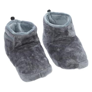 Imagem de Chinelos aquecidos, 5 níveis de temperatura de aquecimento Antiderrapante e espesso Aquecedor elétrico para os pés Alimentado por bateria Botas aquecidas