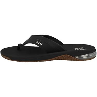 Imagem de REEF Anchor Chinelo masculino de praia, adequado à água, salto acolchoado airbag, Preto/prata, 44