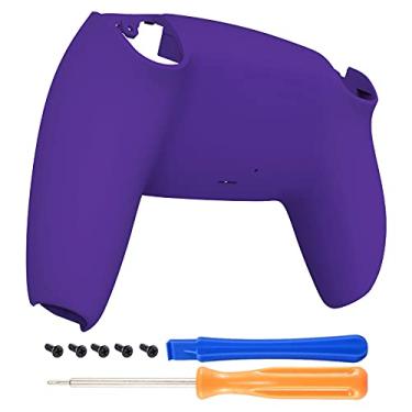 Imagem de eXtremeRate Capa inferior roxa macia com aderência ao toque para controle DualSense 5, capa traseira personalizada para controle PS5, capa traseira de reposição para controle Playstation 5