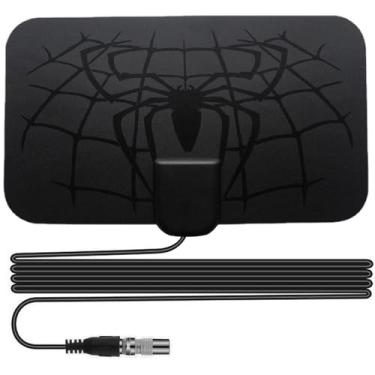 Imagem de Antena de TV, antena de TV para Smart TV interna, antenas HDTV digitais para canais locais, recepção de sinal de 360°, antena HD portátil com suporte interno 4K 1080P para Smart e todas as TVs antigas