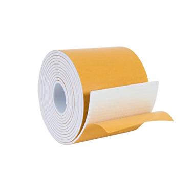 Imagem de Dualplex Rolo de Fita Isolante de Vedação de Porta de Espuma de Alta Densidade para Isolar Moldura de Porta, Janela, Ar Condicionado | Fita de Vedação Autoadesiva (4 Pol. X 1/8 Pol. X 10 Pés, Branca)