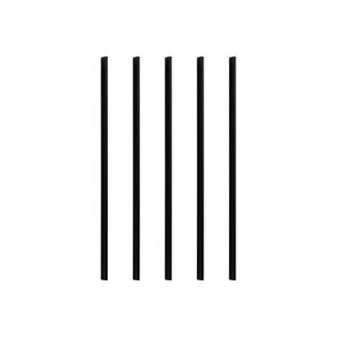 Imagem de 5 X Puxador De Guarda Roupa Porta De Armario Slim Asa 448mm (Preto Fosco)