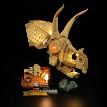 Imagem de BRIKSMAX 2.0 Light Kit for Lego Dinosaur Fossils Triceratops Skull Building Sets - Innovative LED Lighting Compatible with Lego Jurassic World 76969 (Not Included)