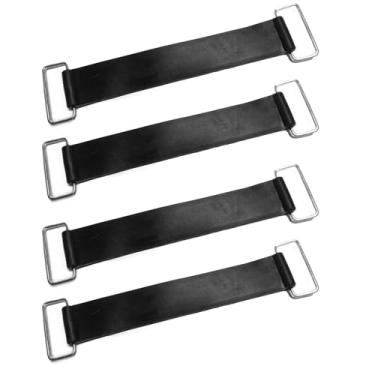 Imagem de 4 peças de alça de amarração de bateria, alça de retenção de bateria de motocicleta, faixas elásticas universais de substituição elásticas elásticas de borracha para scooter de motocicleta