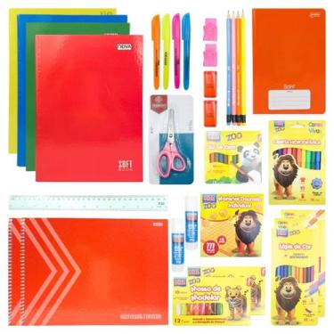 Imagem de Kit Material Escolar Ensino Fundamental 1- 3 ano Lista SME - DEZdeDEZ,