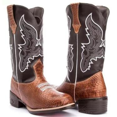 Imagem de Bota Texana Masculina Country - MR calçados, Preto, 36