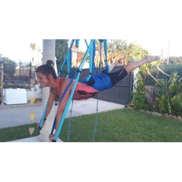 Imagem de Columpios para Pilates Aéreos/ Azul Turquesa - Ativas Ginástica e Saúd