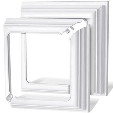 Imagem de Thyle Revestimento de coluna de cobertura de poste de vinil de 5 x 5 cm para varanda base de deck manga de vinil acabamento branco para trilhos de mão e escada de madeira