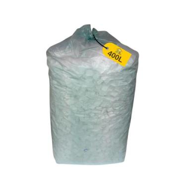 Imagem de 400 Litros Isopor Proteção Branco cubos e tiras Enchimento Embalagem -