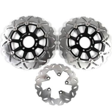 Imagem de Discos de freio dianteiros e traseiros flutuantes para Suzuki GSX600F Katana 600 1998-2003, acessórios de substituição de motocicleta pretos