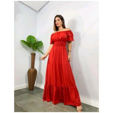 Imagem de Vestido longo - Rottagirlsfashion, Vermelho, P