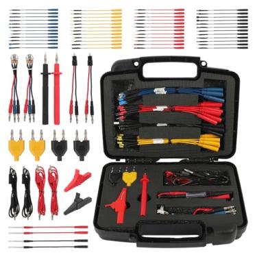 Imagem de LUTIFIX Kit De Cabos De Teste De Circuito Automotivo 68Pcs, Kit De Cabos De Teste De Terminal De Multímetro, Cabos De Teste, Pontas De Prova Padrão, Clipe Jacaré, Adaptadores De Plugue Banana, Conec