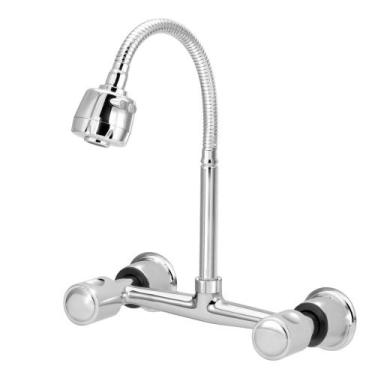 Imagem de Torneira Misturador Cozinha Gourmet Parede Flexível Luxo - Modelar