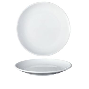 Imagem de Prato de osso de disco branco de porcelana sintética, prato de arroz refogado fast food-8114; disco branco de 35,56 cm