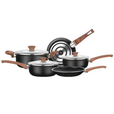 Imagem de Conjunto de Panelas MTA 2012 Ceramic Black 5 Peças Alumínio , Black