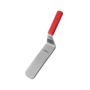 Imagem de Espátula de bolo Sani-Safe S286-8R-PCP 20,3 x 7,6 cm com cabo de polipropileno vermelho