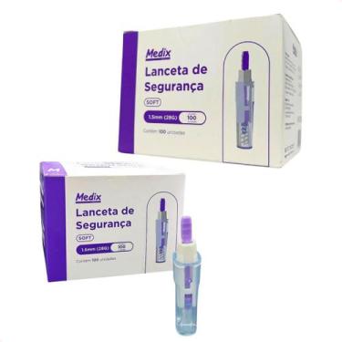 Imagem de Lanceta de Segurança Descartável Soft 28G 1.5MM 200UN -Medix
