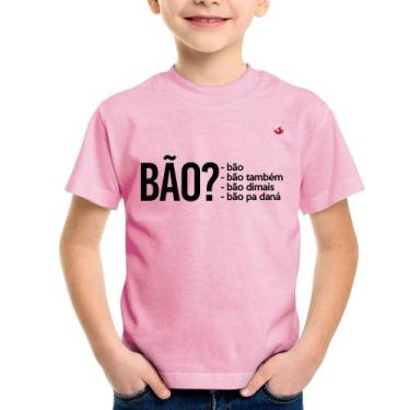 Imagem de Camiseta Infantil Bão - Foca na Moda, Rosa bebê, 4