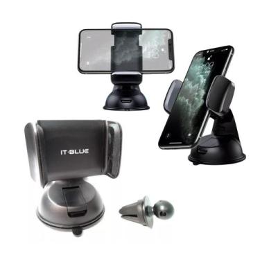 Imagem de Suporte Celular Veicular Com Ventosa 2 em 1 Painel e Vidro - RMEletron