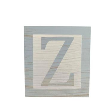 Imagem de Cubo Branco Letra Azul Bebê com Aplique Festa Chá de Bebê Decoração 8x