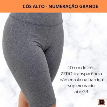 Imagem de Bermuda Feminina com Cós Alto e Duplo para Academia Suplex - Genérica,