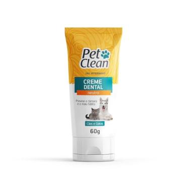 Imagem de Pasta De Dente Cães Gato Gel Dental Pet Clean Neutro 60g