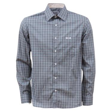 Imagem de Camisa Masculina Xadrez Cinza Manga Longa Wrangler 37819