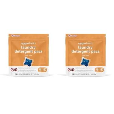 Imagem de Cápsulas de detergente para roupa Amazon Basics 120 pacotes para 120 c