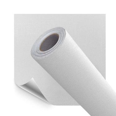 Imagem de Papel Adesivo Branco Fosco Linho Impermeavel com Textura 5M - Open Sta