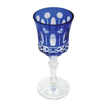 Imagem de Conjunto de Taças para Licor Lapidado 6 peças Azul Escuro