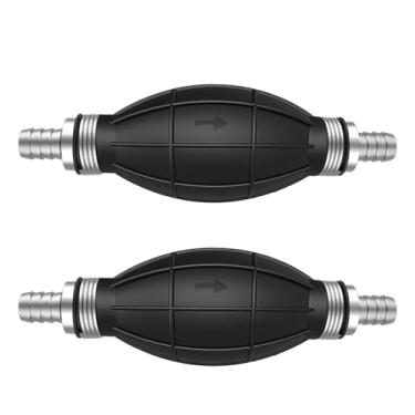 Imagem de 2 peças de bomba de combustível manual de 10 mm, bomba de combustível de borracha preta de 10 mm, bomba de combustível de borracha preta, 9001080A para transferência de vácuo gasolina gasolina diesel