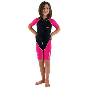 Imagem de Seac Roupa de mergulho Dolphin, Shorty para crianças em neoprene de 1,5 mm e elastano para nadar, mergulhar com snorkel e brincar na água, 7 anos