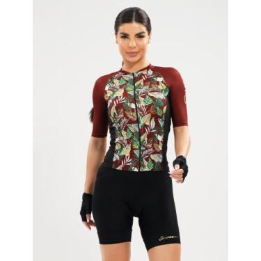 Imagem de Camisa Para Ciclismo Feminina Flowers Jungle Savancini (3306), GG