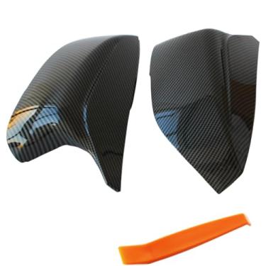 Imagem de AUCERAMIC Capas de espelho adequadas para Infiniti Q50 Sedan Q60 Q70 QX30 QX50 2015-2020 Tampas de fibra de carbono