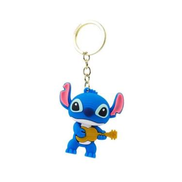 Imagem de Chaveiro Metal e Silicone Stitch 6cm Presente Lembrancinha Desenho - D