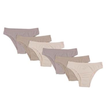 Imagem de Kit com 6 calcinhas biquini Trifil 4404, Poesia, Aurora, Macadamia, 00