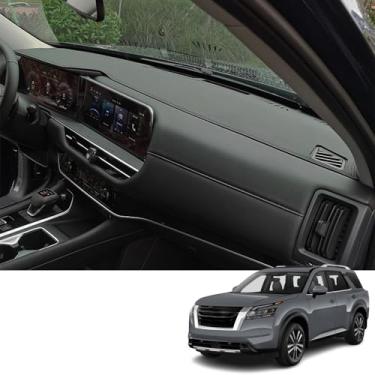 Imagem de Bmolpt Acessórios interiores personalizados para Nissan Pathfinder 2022 2023 2024 2025 capa de painel central de couro capa de painel capa de painel almofada de almofada (sem HUD)