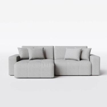 Imagem de Sofá Estocolmo Retrátil e Reclinável 2,76m em Linho Aston Cinza Amarro