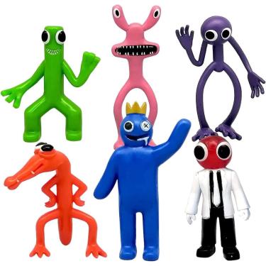 Imagem de Bonecos de ação mipops Rainbow Friends de 9 a 11,5 cm, pacote com 6