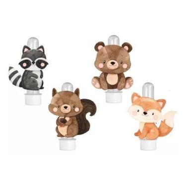 Imagem de 20 Tubetes 3d Personalizado Lembrancinha Bosque Encantado Menino - Bar