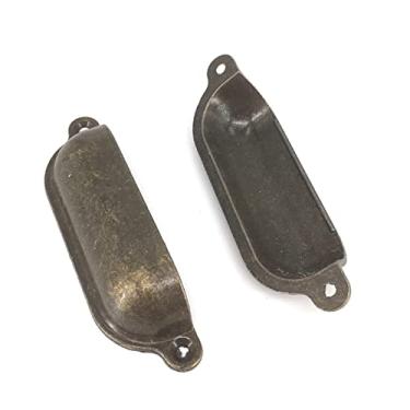 Imagem de Puxador vintage bronze concha puxadores de armário de cozinha puxadores de porta de armário vintage guarda-roupa móveis hardware 2 peças