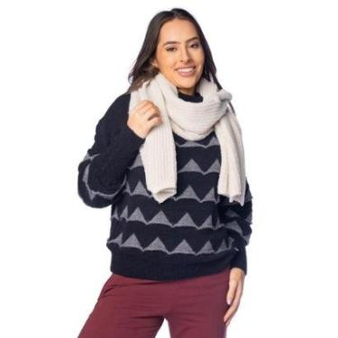 Imagem de Cachecol Feminino Biamar Tricot Pluma Bege Claro-Feminino