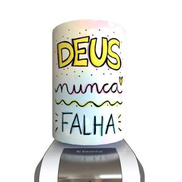 Imagem de Capa Para Galão De Água Deus Nunca Falha 20 Litros - Novadecora