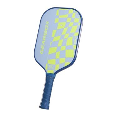 Imagem de Gearbox CP7 Pickleball Paddle 227 g – Raquete leve de fibra de carbono com superfície texturizada para ultra rotação, potência e controle – forma alongada, grande ponto ideal, tecnologia Hyperbite