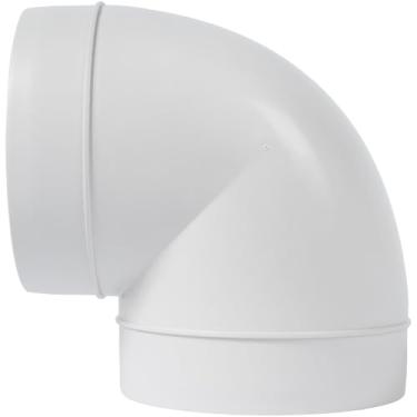 Imagem de Sistema de ventilação 12,7 cm cotovelo 90 graus conector de tubo de duto flexível tubo redondo ventilação mangueira plástico ABS 125 mm