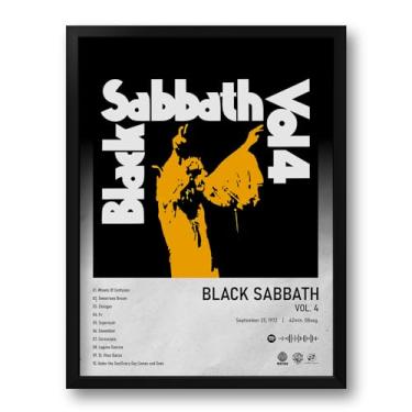 Imagem de Quadro com Moldura Spotify Álbum Vol. 4 Black Sabbath - Tam. 33x43cm