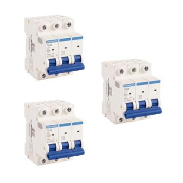 Imagem de 3 Disjuntor 20a Tripolar Tramontina Tdj3 Curva C 3ka