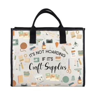 Imagem de G2TUP Crafter Gift It's Not Hoarding If It's Craft Supplies Tote Bag Crafting Lover Handbag Sewing Lover Gift, Materiais de artesanato Tt